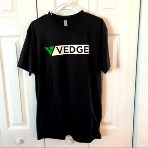 Vedge Nutrition T-shirt. Mens size large. Color black